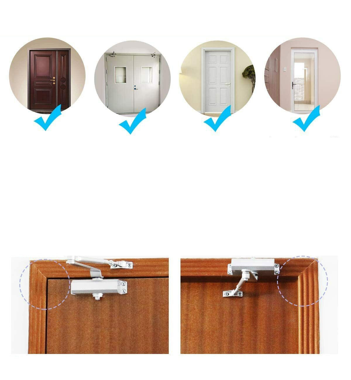 Automatic Hydraulic Door Closer with Soft Close and Fire Rating