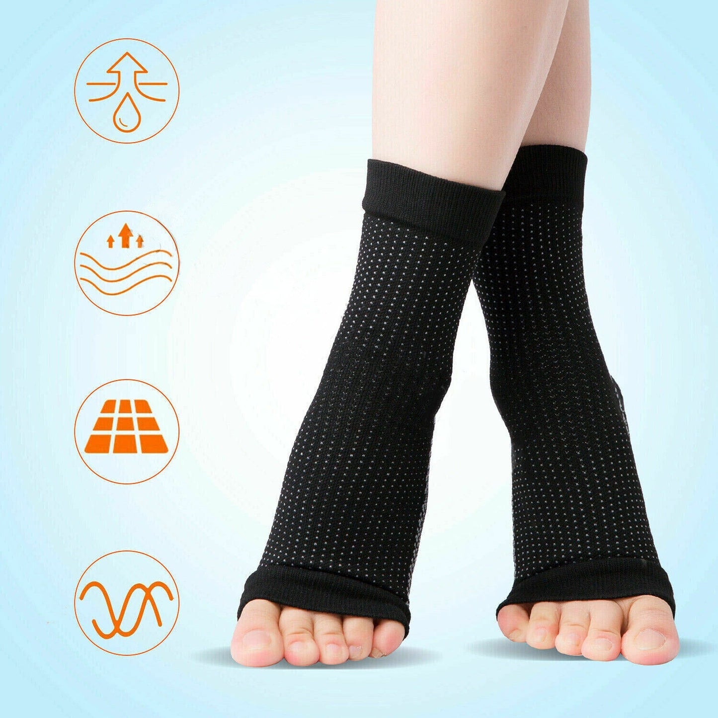 Compression Ankle Foot Sleeve for Plantar Fasciitis Swelling Relief