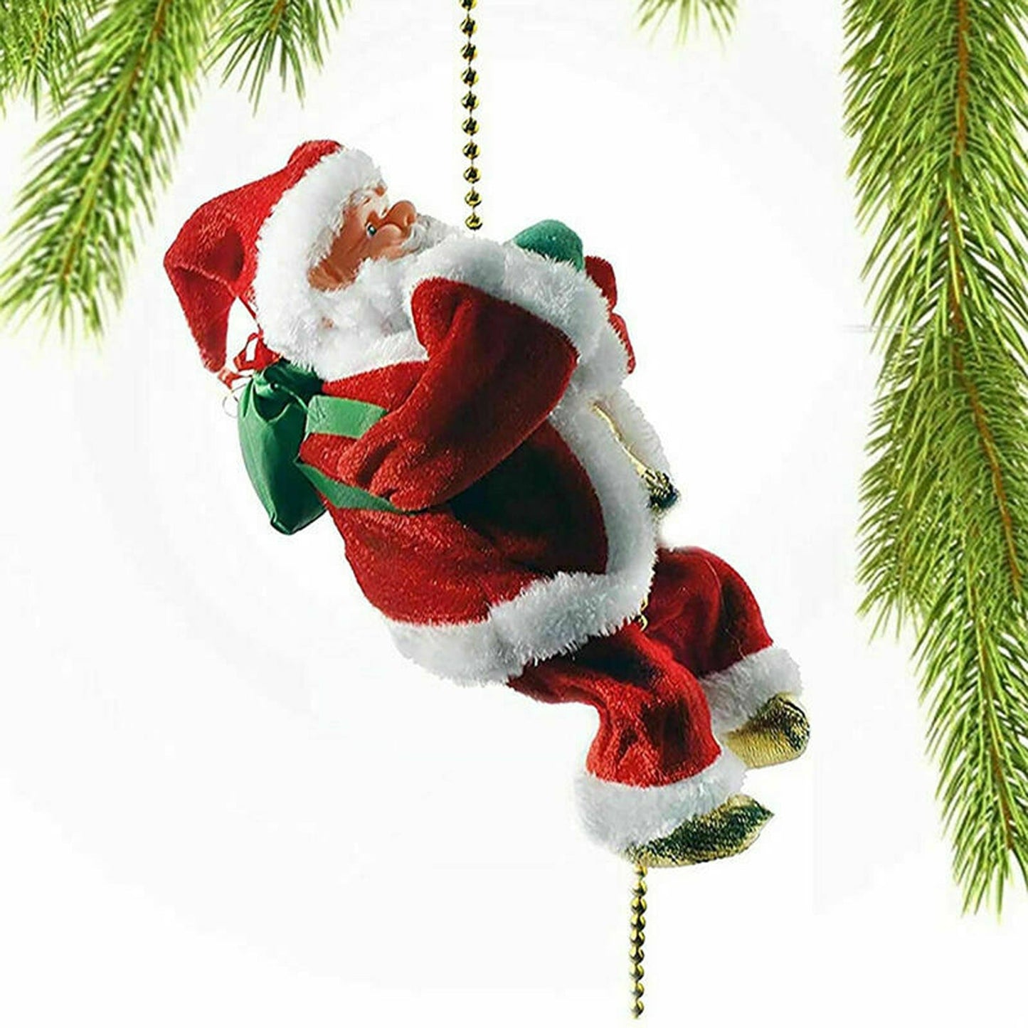 Musical Santa Claus Toy Climbing Rope Ladder Xmas Gift Decor