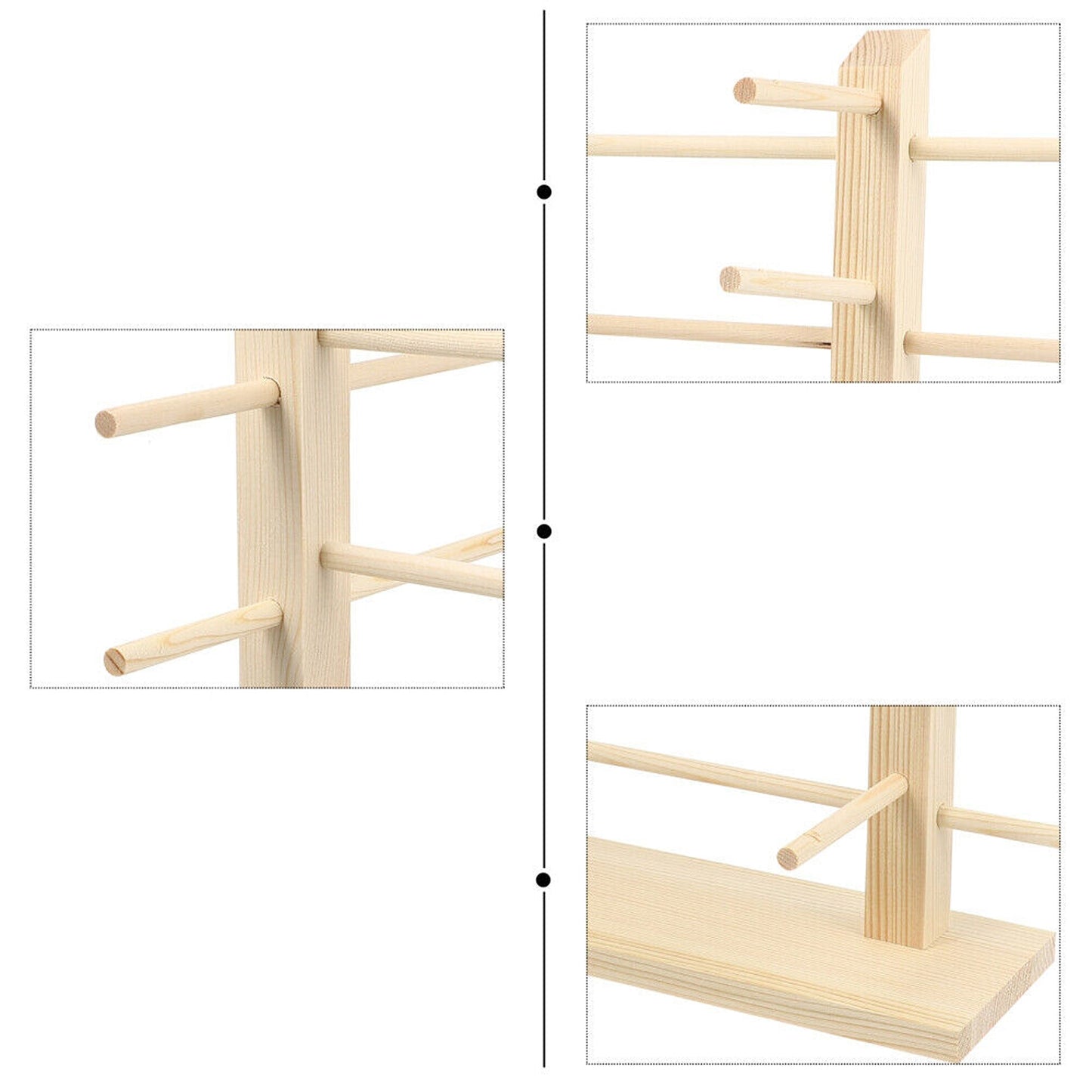 Wooden Glasses Display Stand for Sunglasses and Eyeglasses