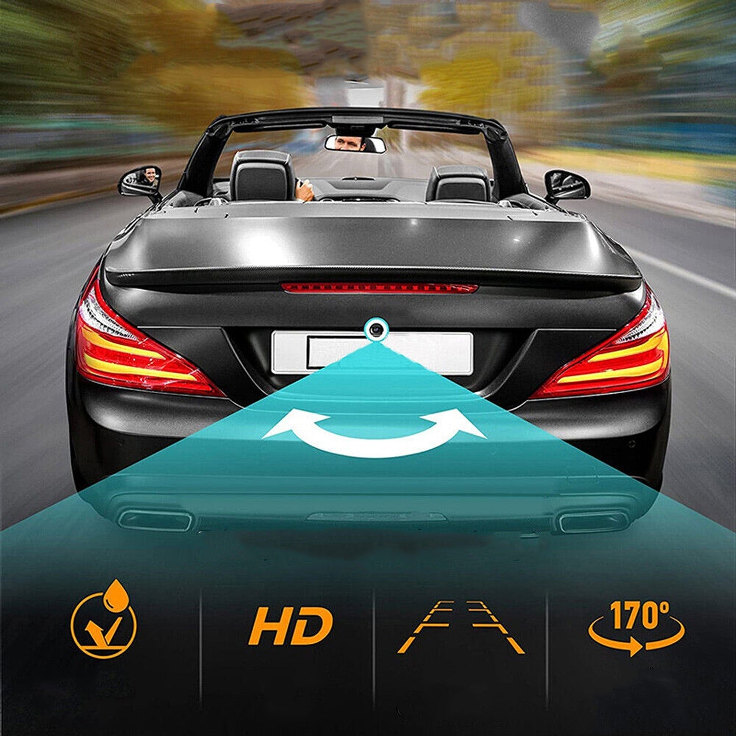 Waterproof Night Vision Rear View Car Camera 4 Pin HD