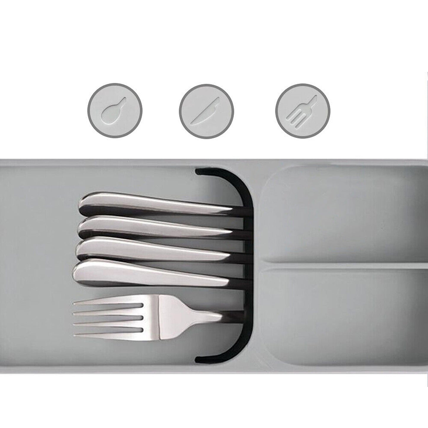 Kitchen Drawer Cutlery Organiser Tray Divider for Utensils