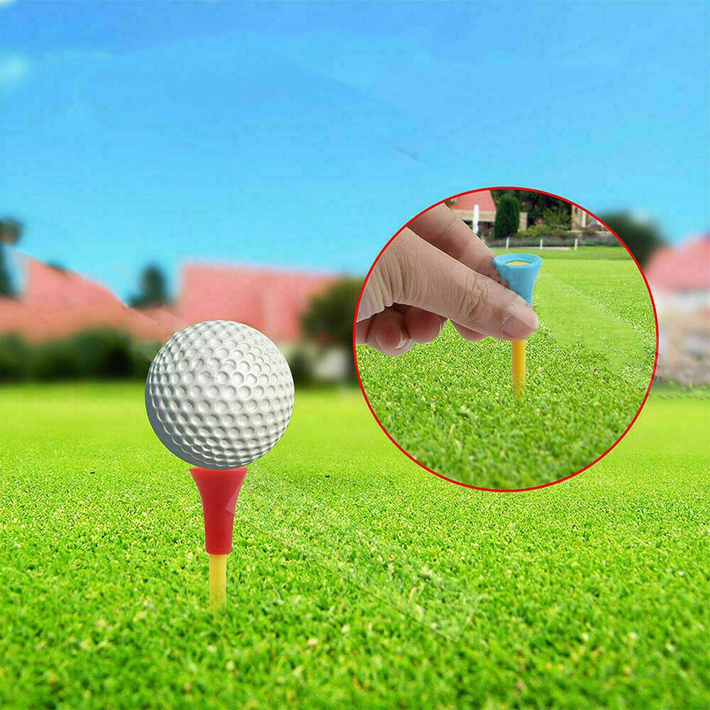 110pcs Multi-Colour 83mm Golf Tees with Rubber Cushion Top