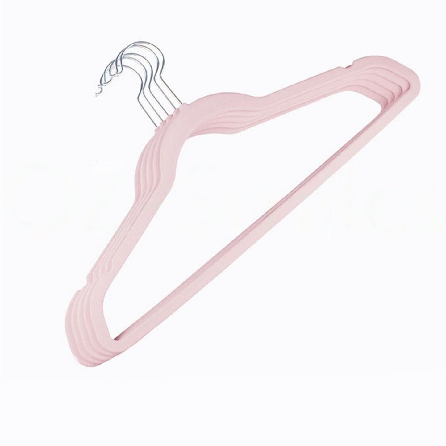 Set of 50 Coloured Non-Slip Velvet Coat Hangers for Space Saving
