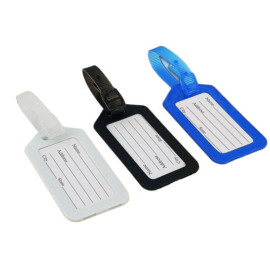 Plastic Luggage ID Travel Tag for Backpack Handbag with Address Label