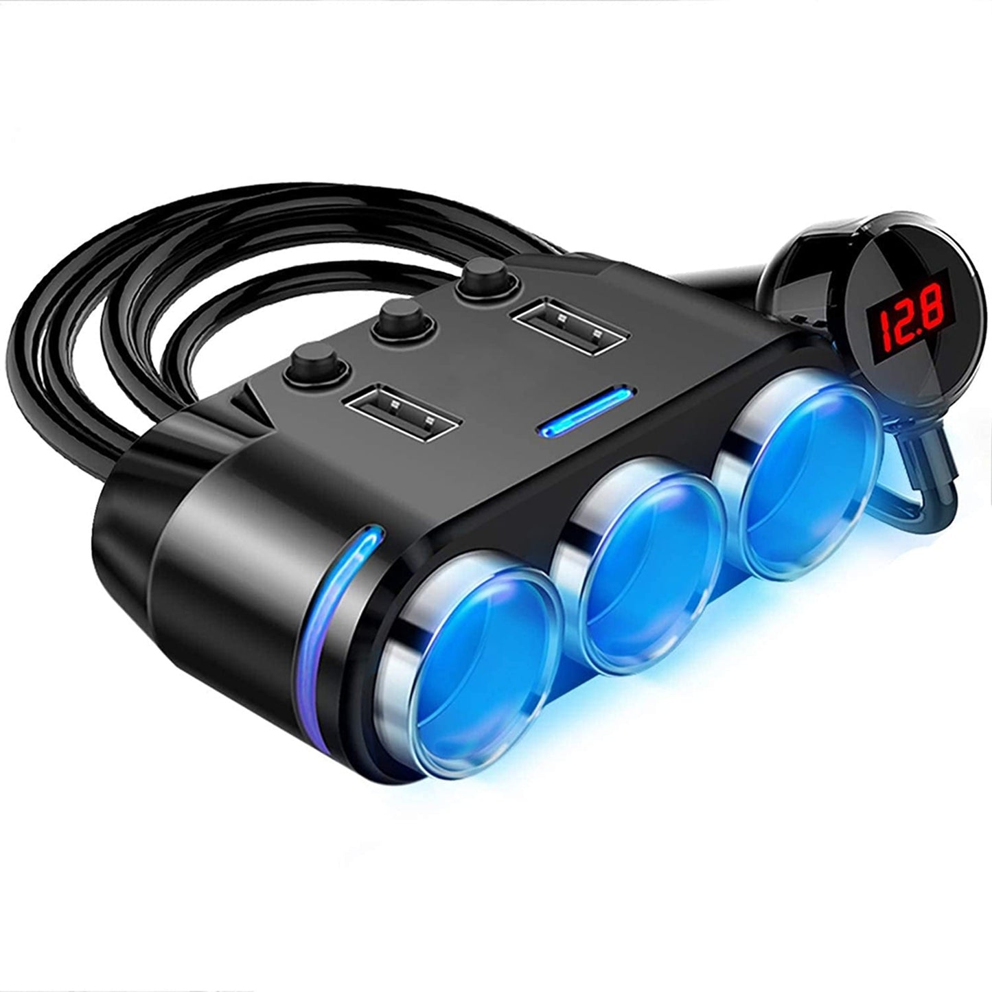 Dual USB Car Socket Splitter and Charger 12V Adapter