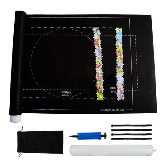 Puzzle Storage Roll Mat with Inflator Tool Jigsaw Saver Pad 1500pcs