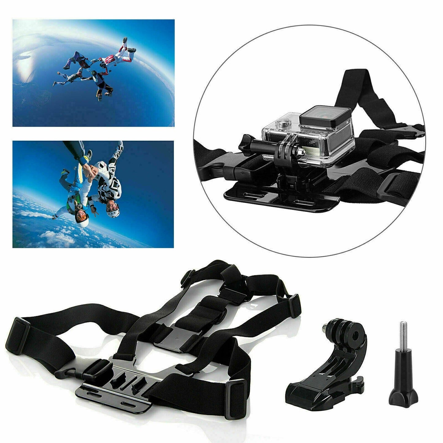 GoPro Chesty Accessories Chest Harness Head Helmet Strap Mount