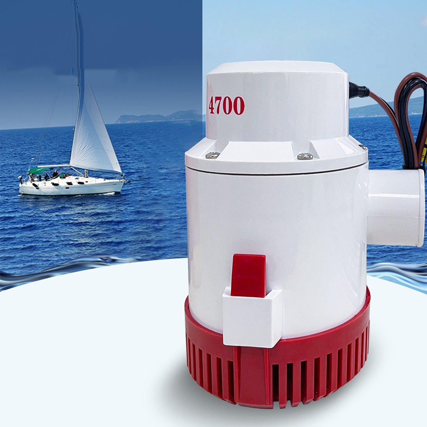 Bilge Pump 4700 GPH Submersible Water Removal for Marine Boats 12V
