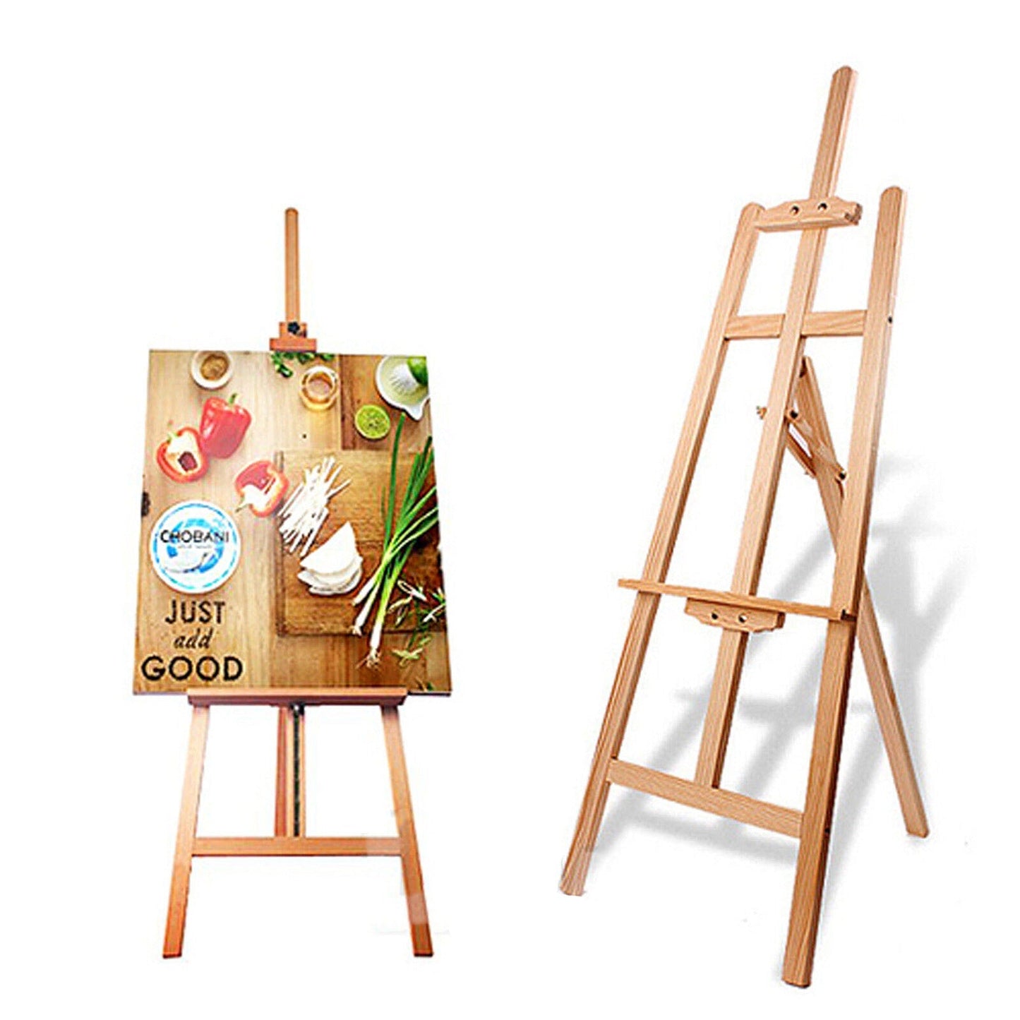 Adjustable Pine Wood Easel for Artists Art Display Painting Stand