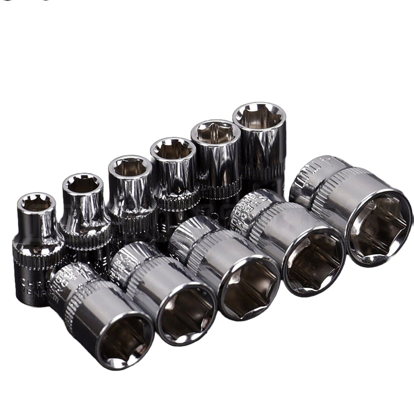CRV Drive Sockets Set Power Tools Sizes 5 to 21mm