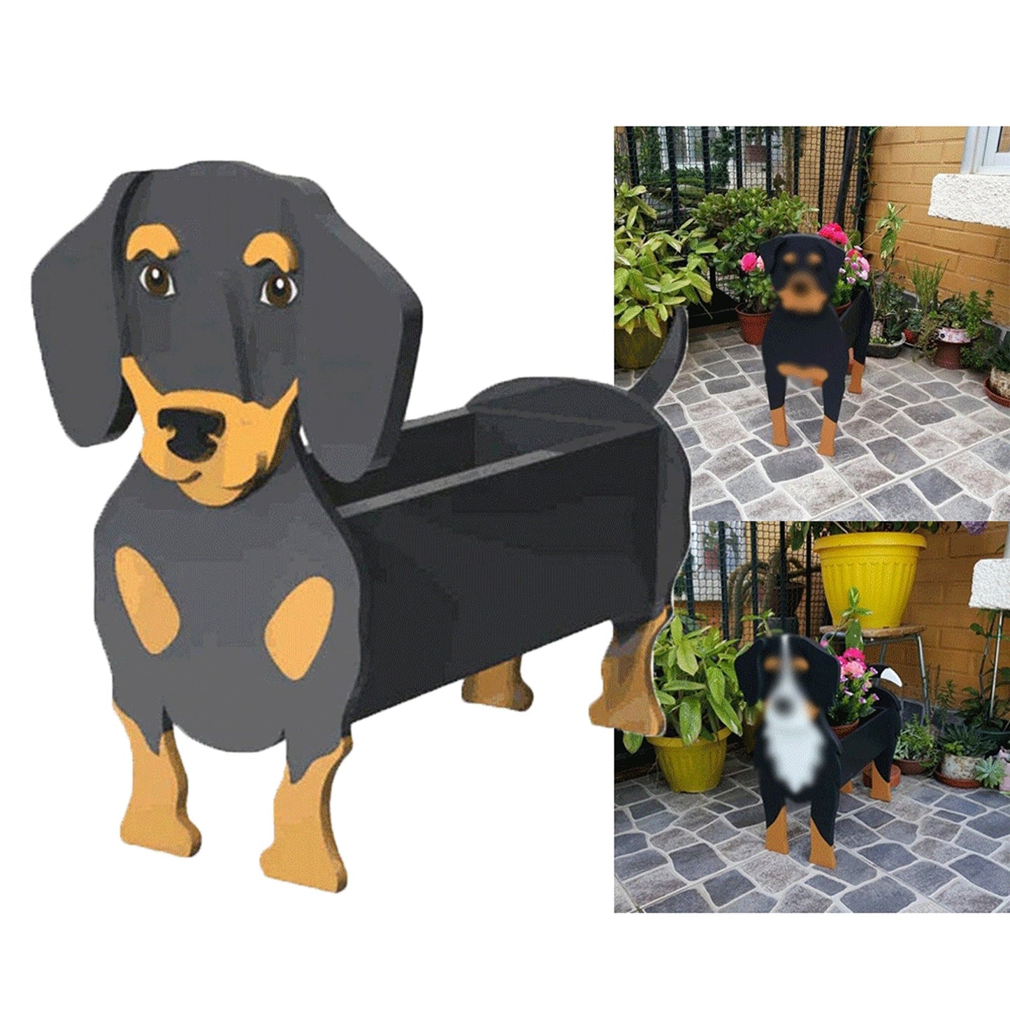 Dachshund Dog Flower Pot Garden Decorative Planter