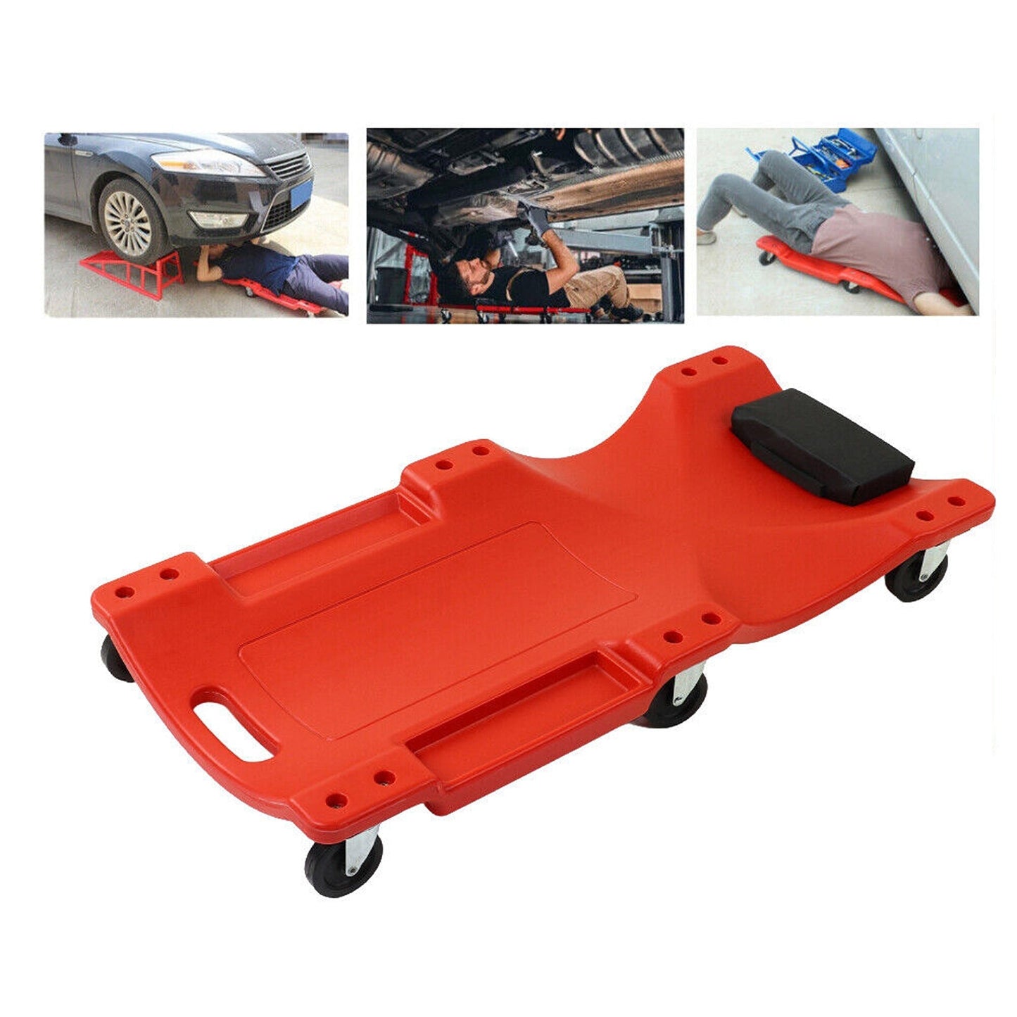 40in Mechanic Rolling Garage Creeper Seat and Tool Trolley Combo 200kg Capacity