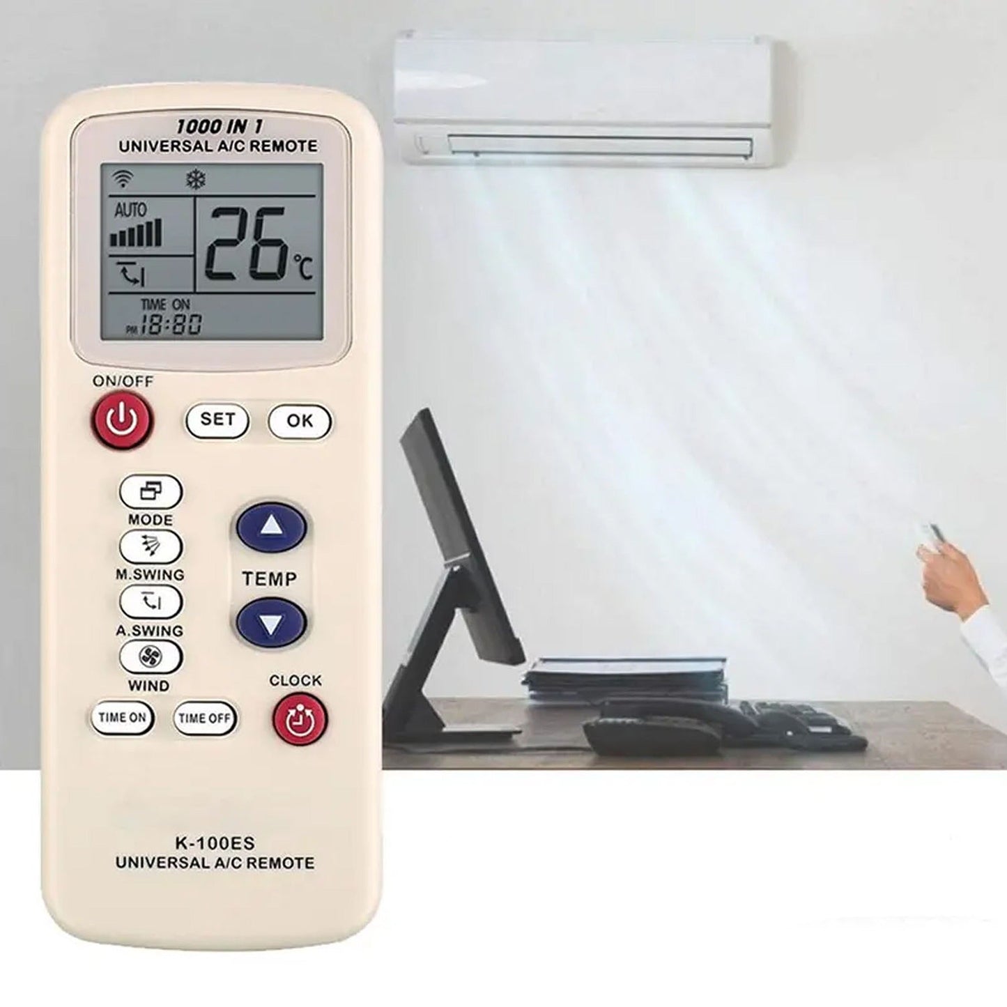 Universal Remote Control for Air Conditioners Compatible with Panasonic and Fujitsu