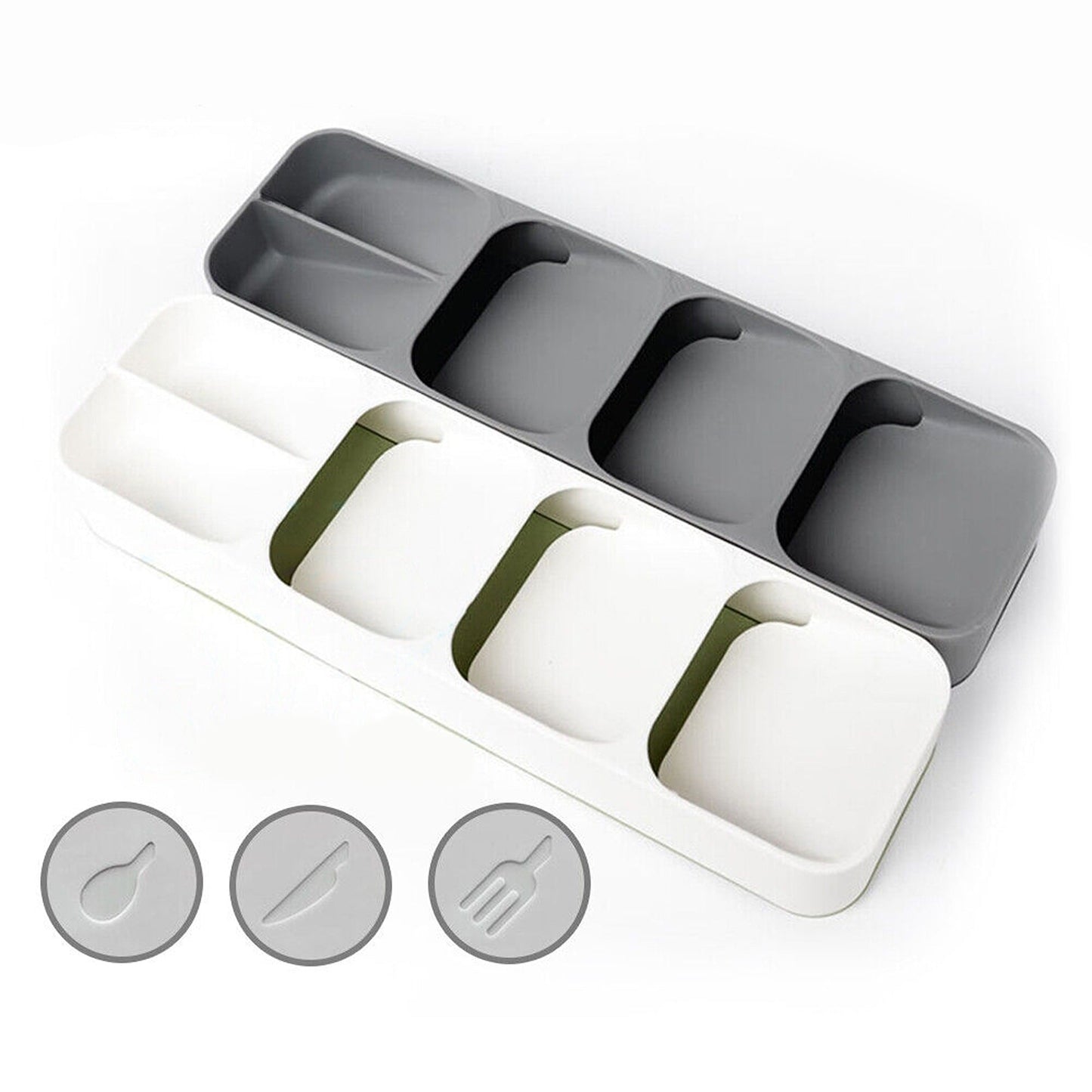 Kitchen Drawer Cutlery Organiser Tray Divider for Utensils