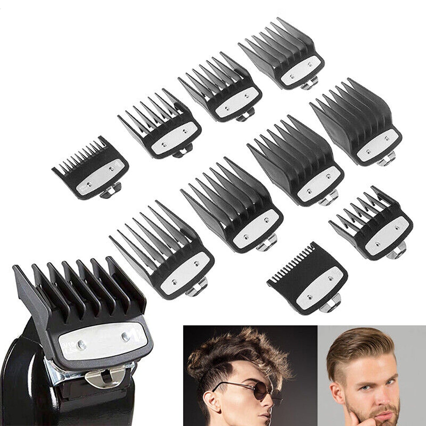 Hair Clipper Attachment Combs Trimmer Guide Limit Combs 10pcs
