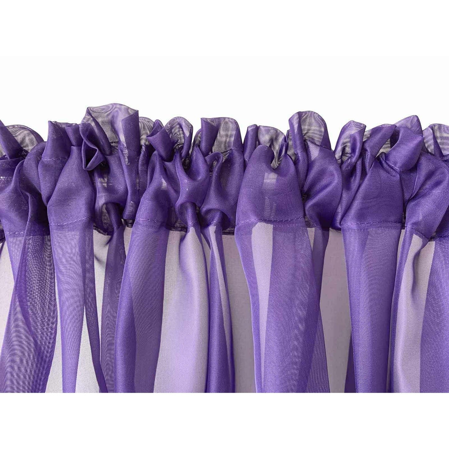 Organza Voile Sheer Curtain with Rod Pocket for Window Draping