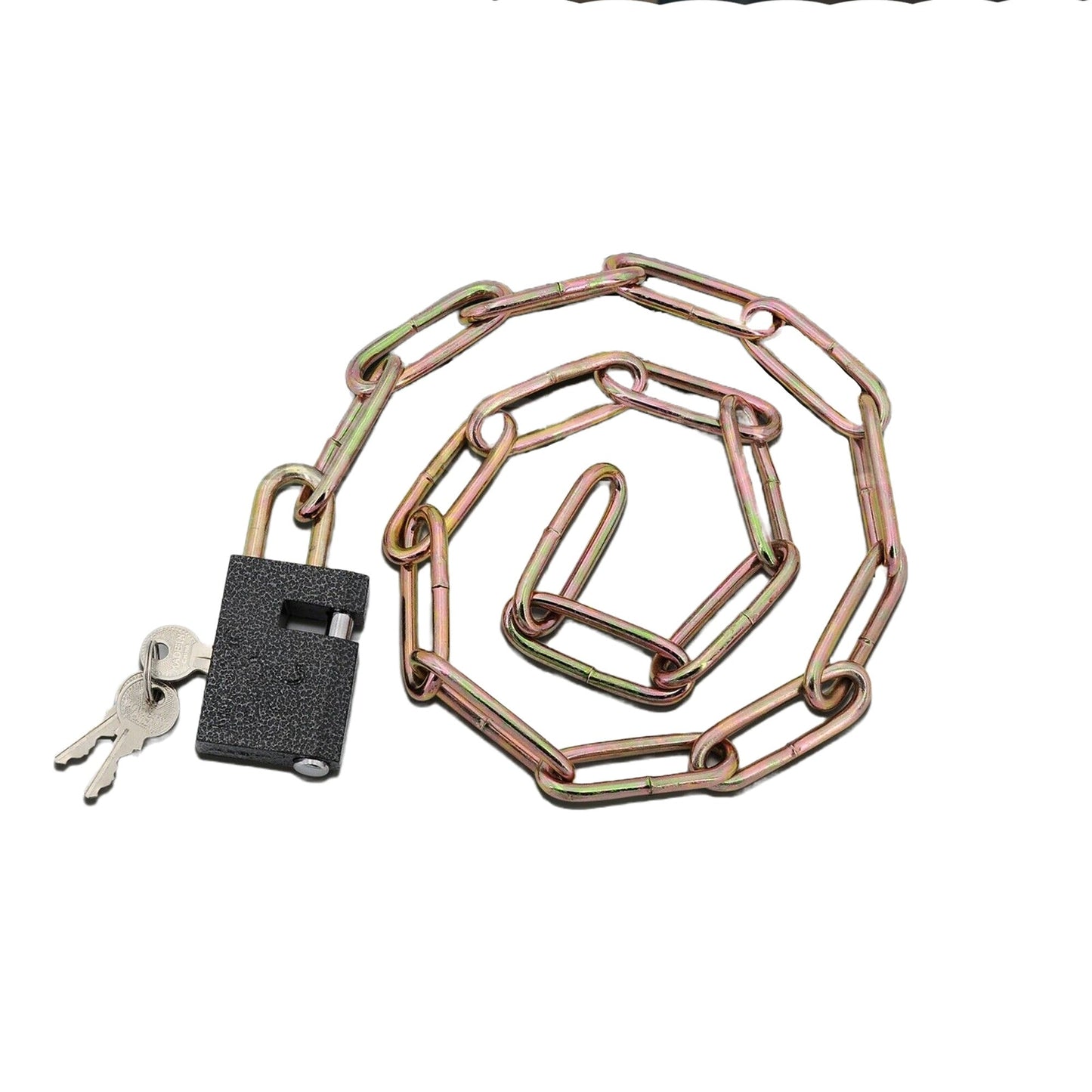 5mm×80cm Heavy Duty Bike Chain Lock with Keyed Padlock for Security