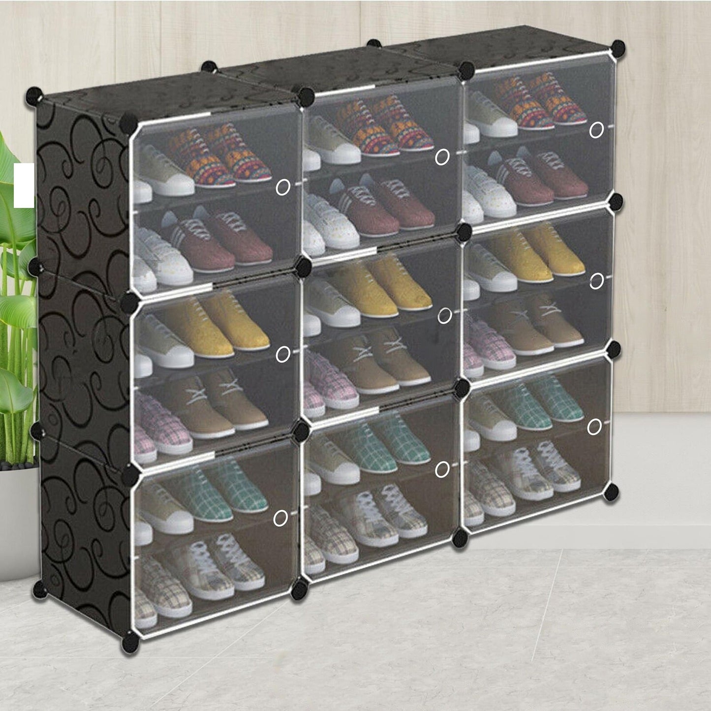 DIY Portable Stackable Shoe Rack Organizer Cube Storage
