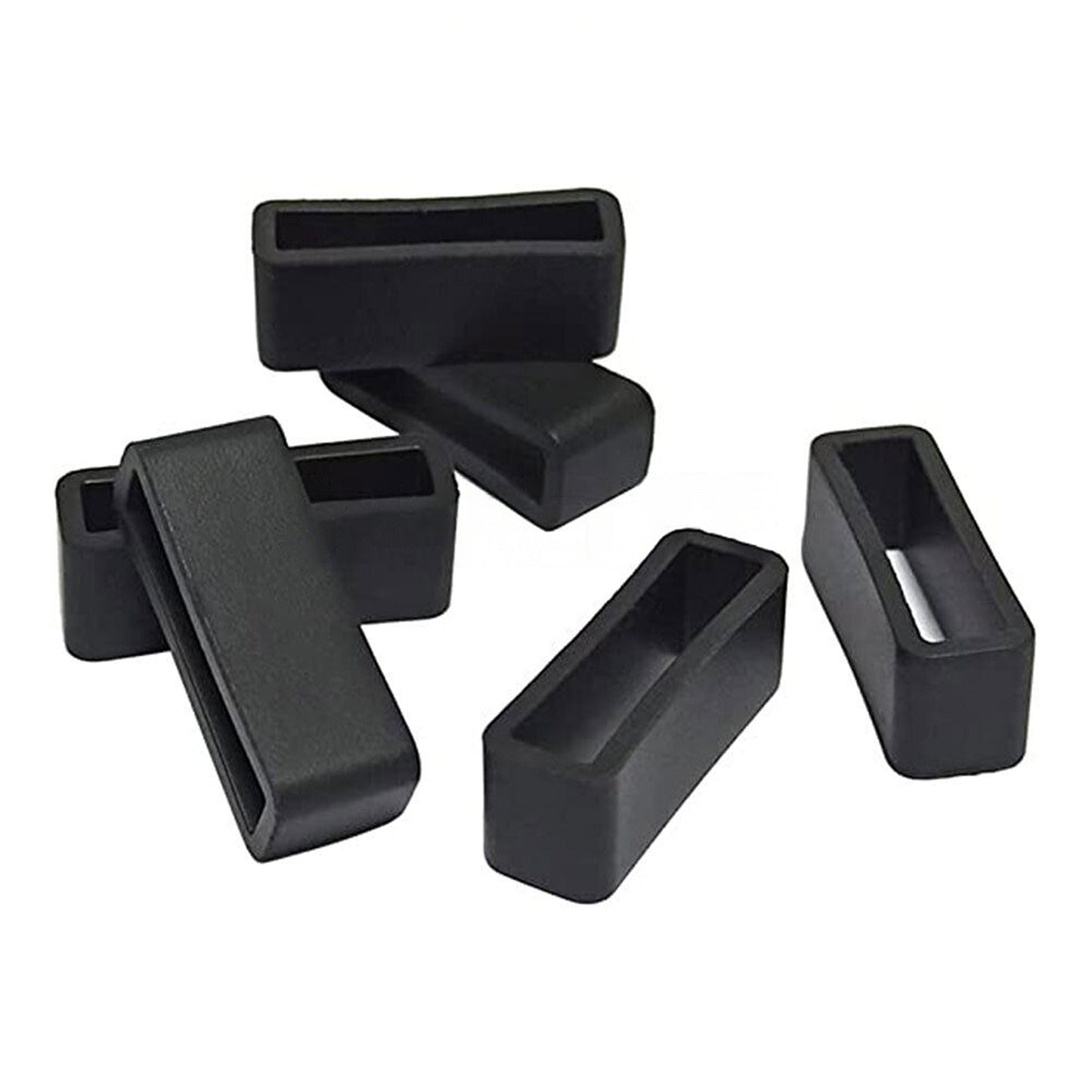 8pc Silicone Rubber Rings for Watch Strap Band Keeper Hoop