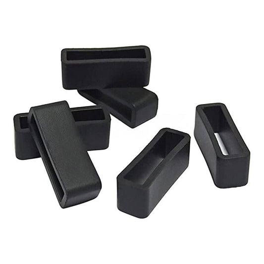 8pc Silicone Rubber Rings for Watch Strap Band Keeper Hoop
