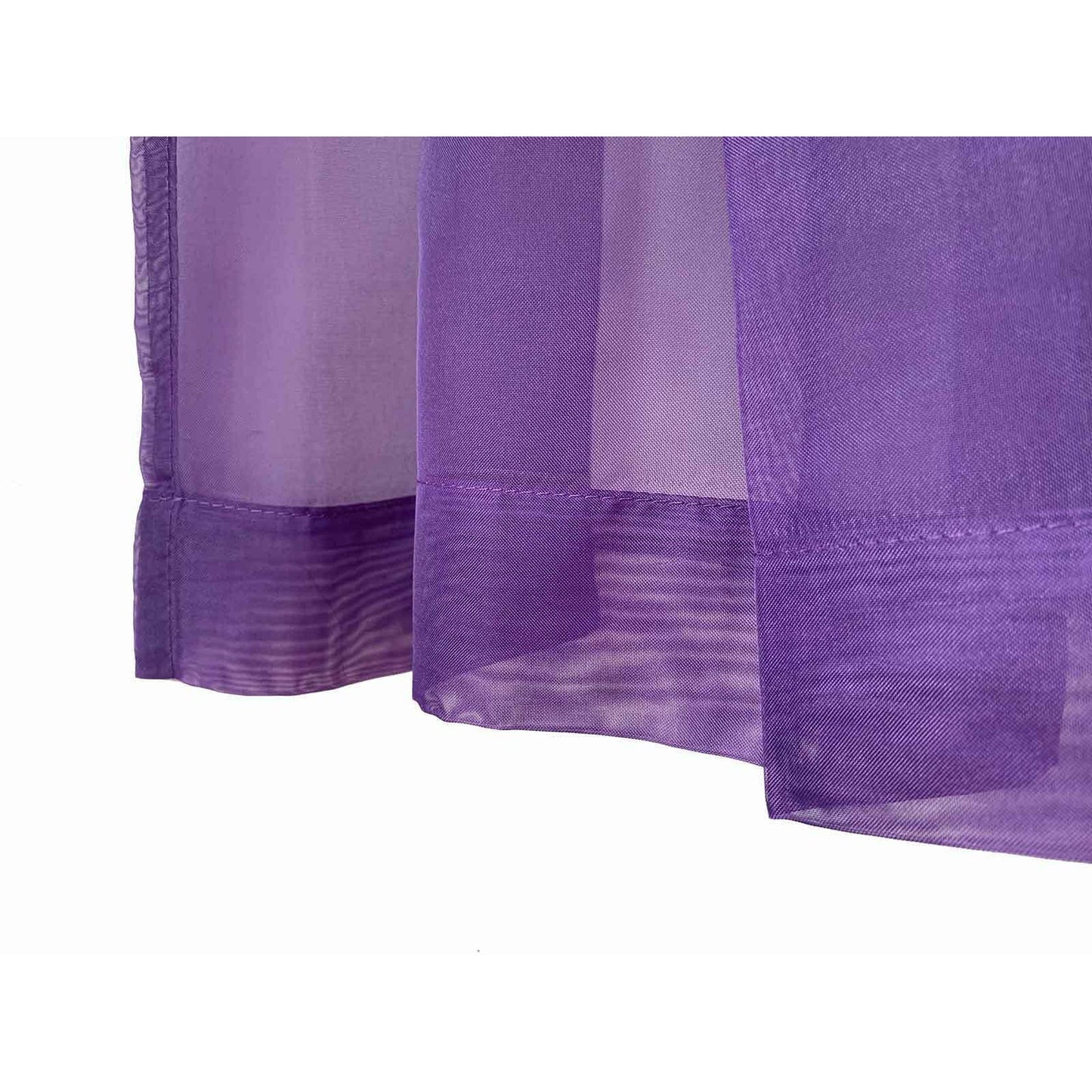 Organza Voile Sheer Curtain with Rod Pocket for Window Draping