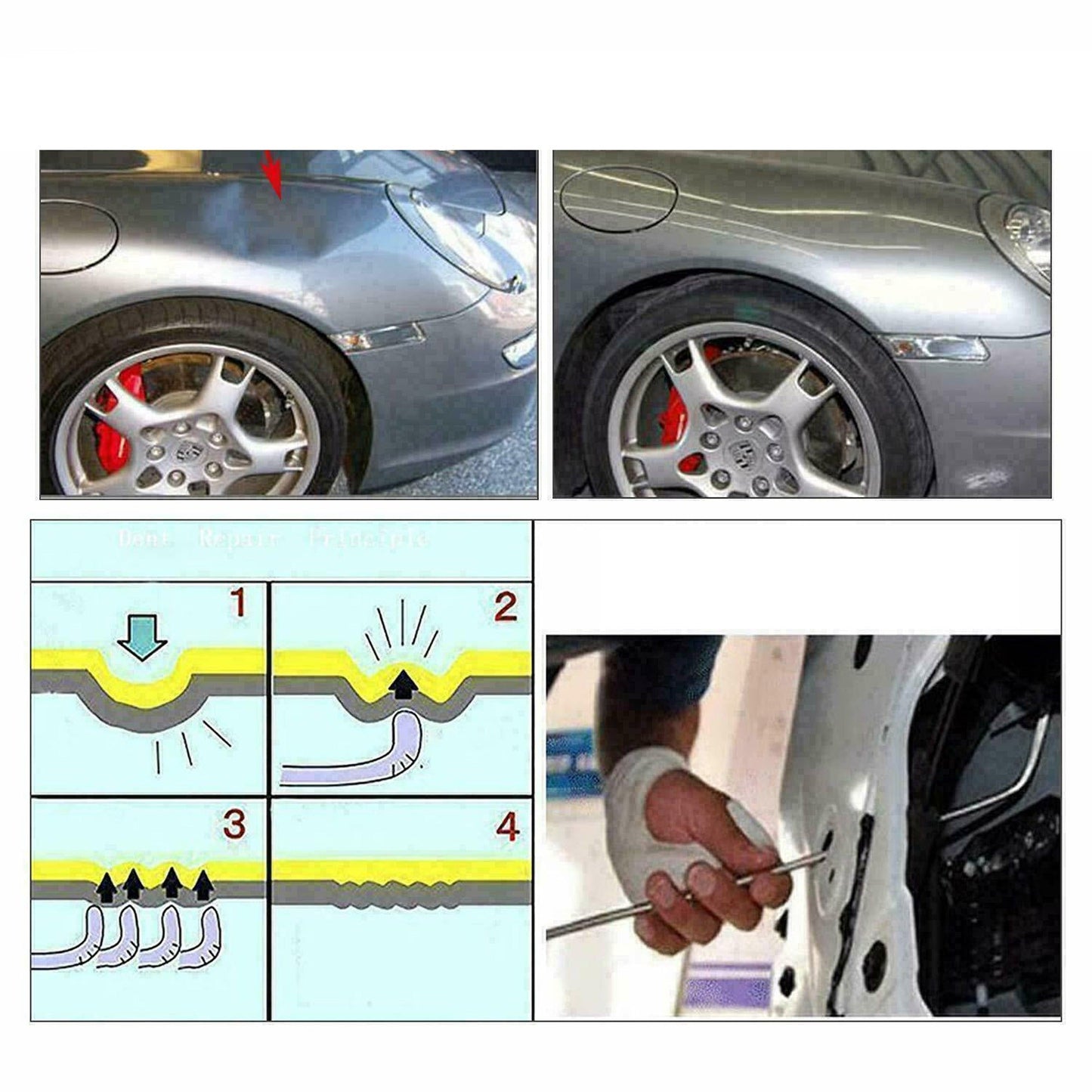 23-Piece PDR Tools Push Rods Set for Paintless Dent Repair