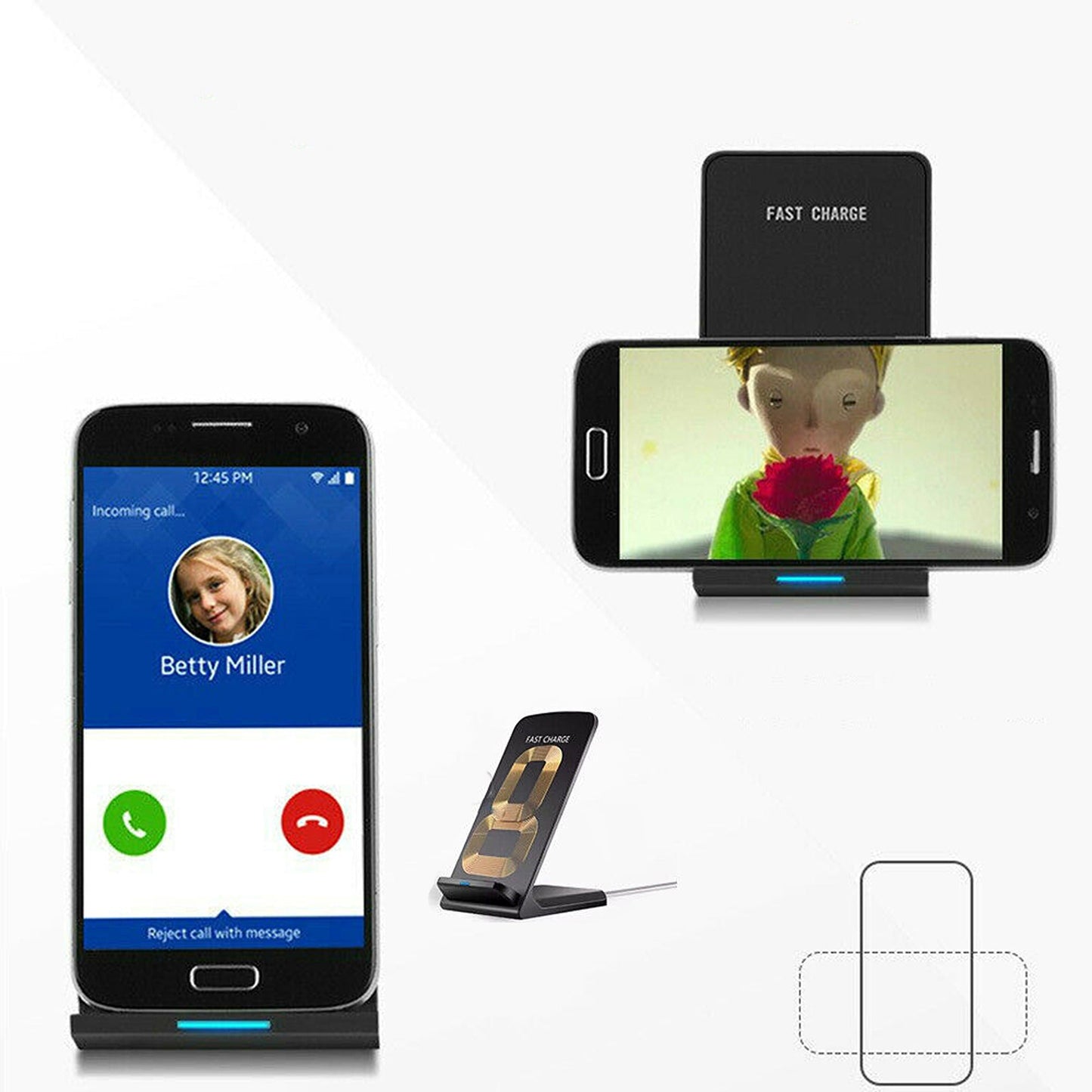 For iPhone 11 12 13 14 15 Pro Max Wireless Charger Fast Charging Stand Dock 30W