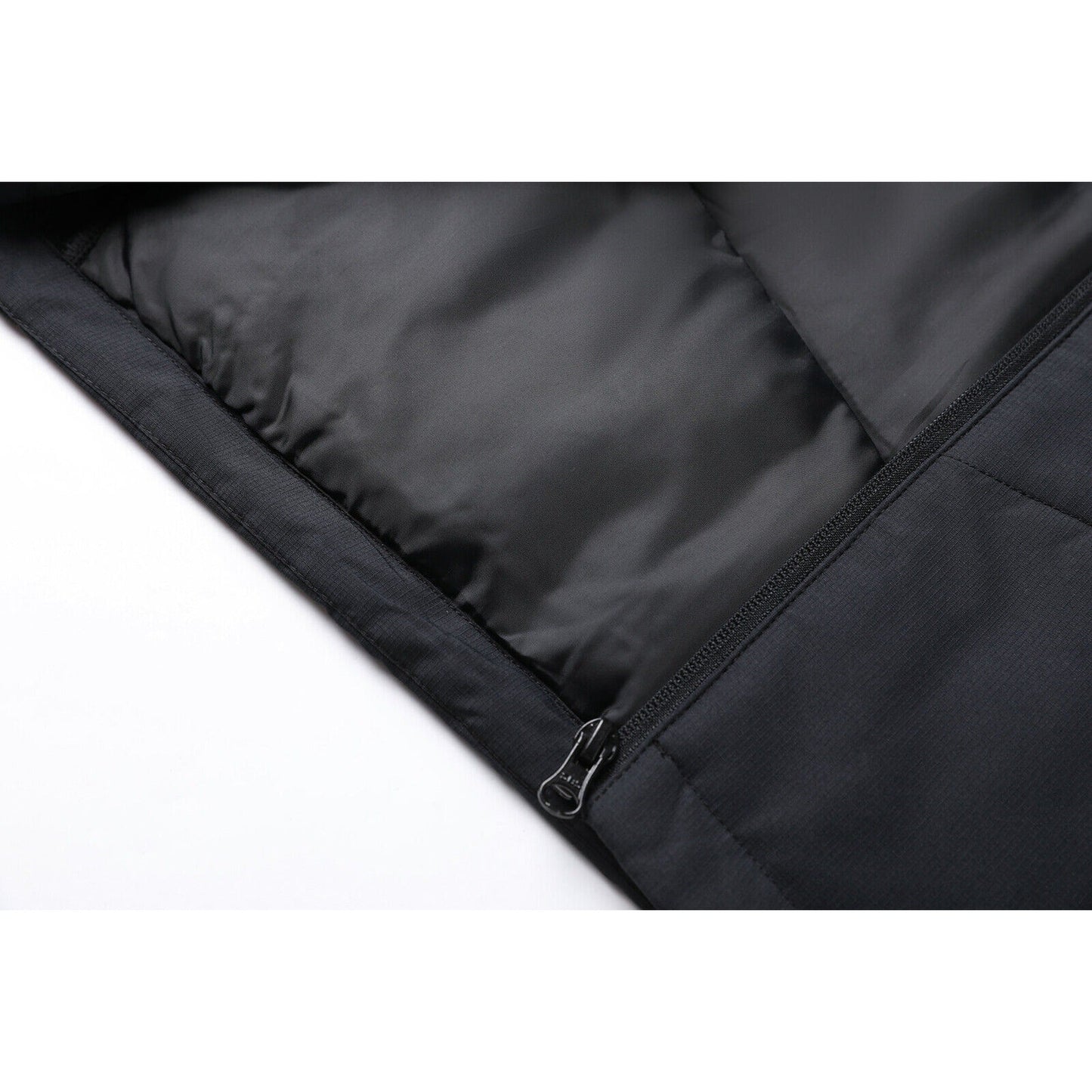 Prussian Blue Vegan Active Puffer Vest Quilted Down-Free with Nearly Black Side Panel