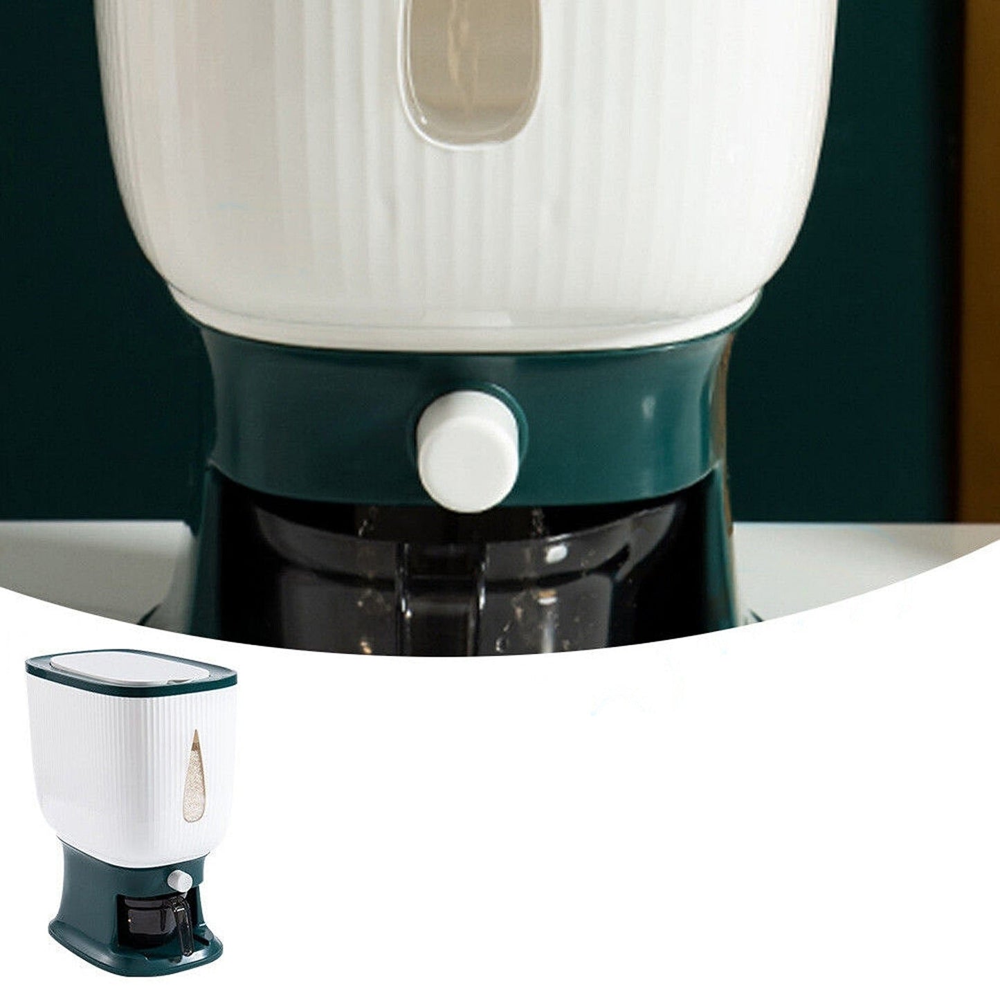 10kg Auto Grain Case Cereal Dispenser Kitchen Food Rice Storage Box