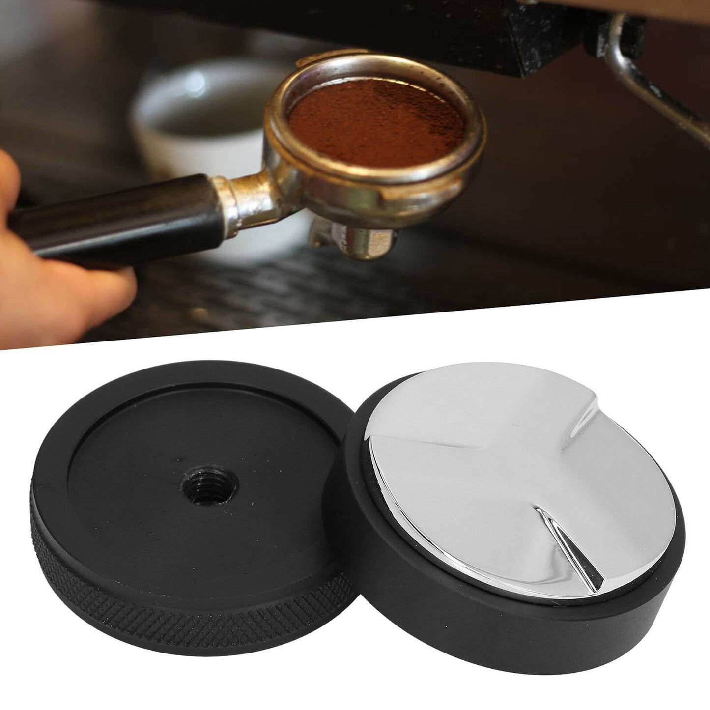 51mm Coffee Tamper Distributor Dual Head Espresso Leveler Tool