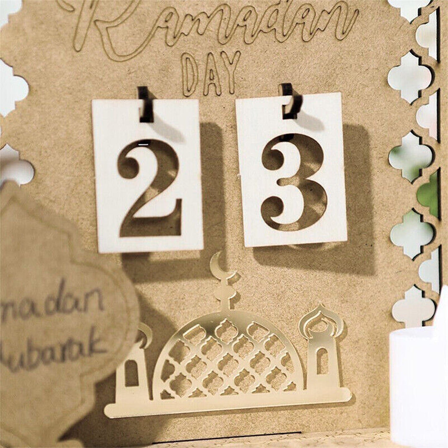 DIY Wooden Countdown Calendar for Eid Ramadan Party
