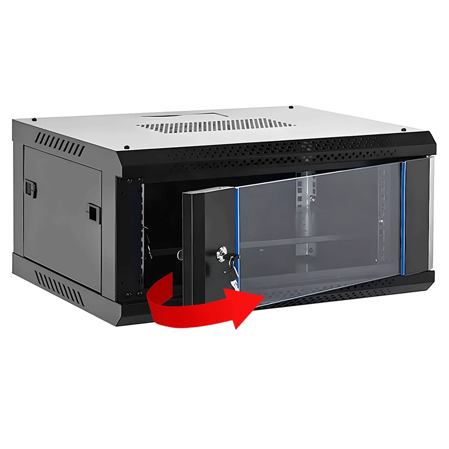 19in Wall Mounted Data Network Cabinet for Servers 450mm Depth