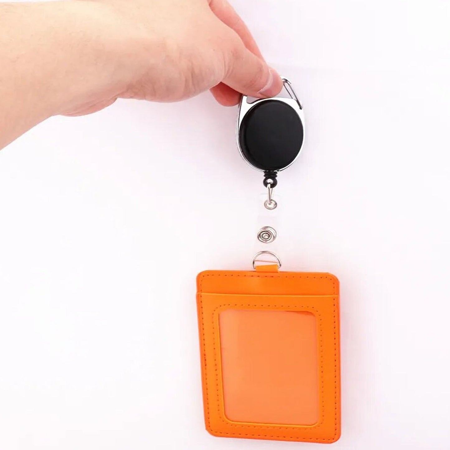 2pcs Dual Retractable ID Badge Reel with Belt Clip