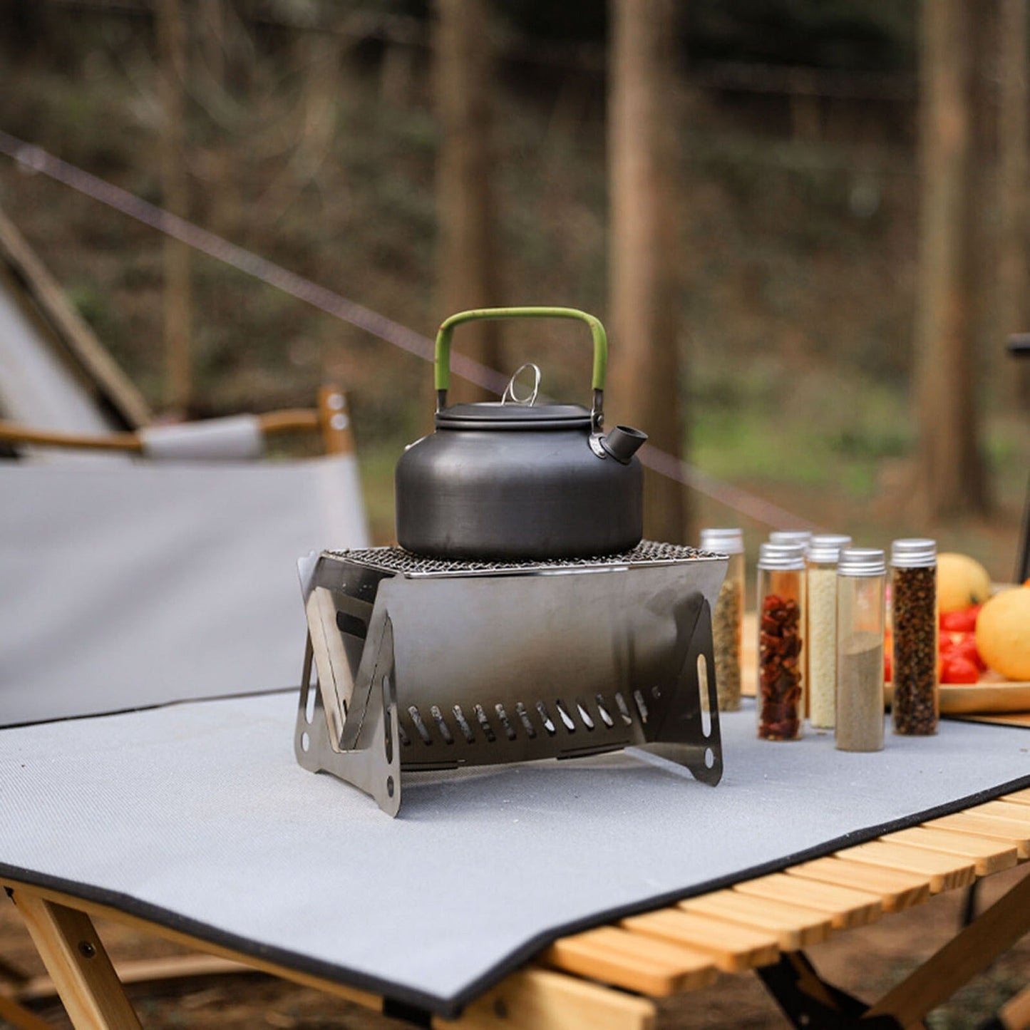 Portable Foldable Stainless Steel BBQ Grill for Outdoor Camping