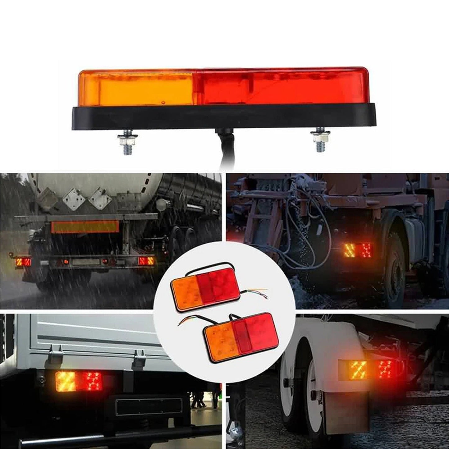 Waterproof Tail Lights LED Trailer Ute Boat Caravan Screw IP67 ADR