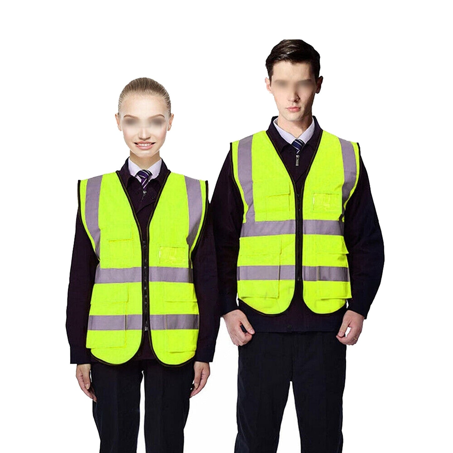 Fluro Green Reflective Safety Vest Night Time Work Essential