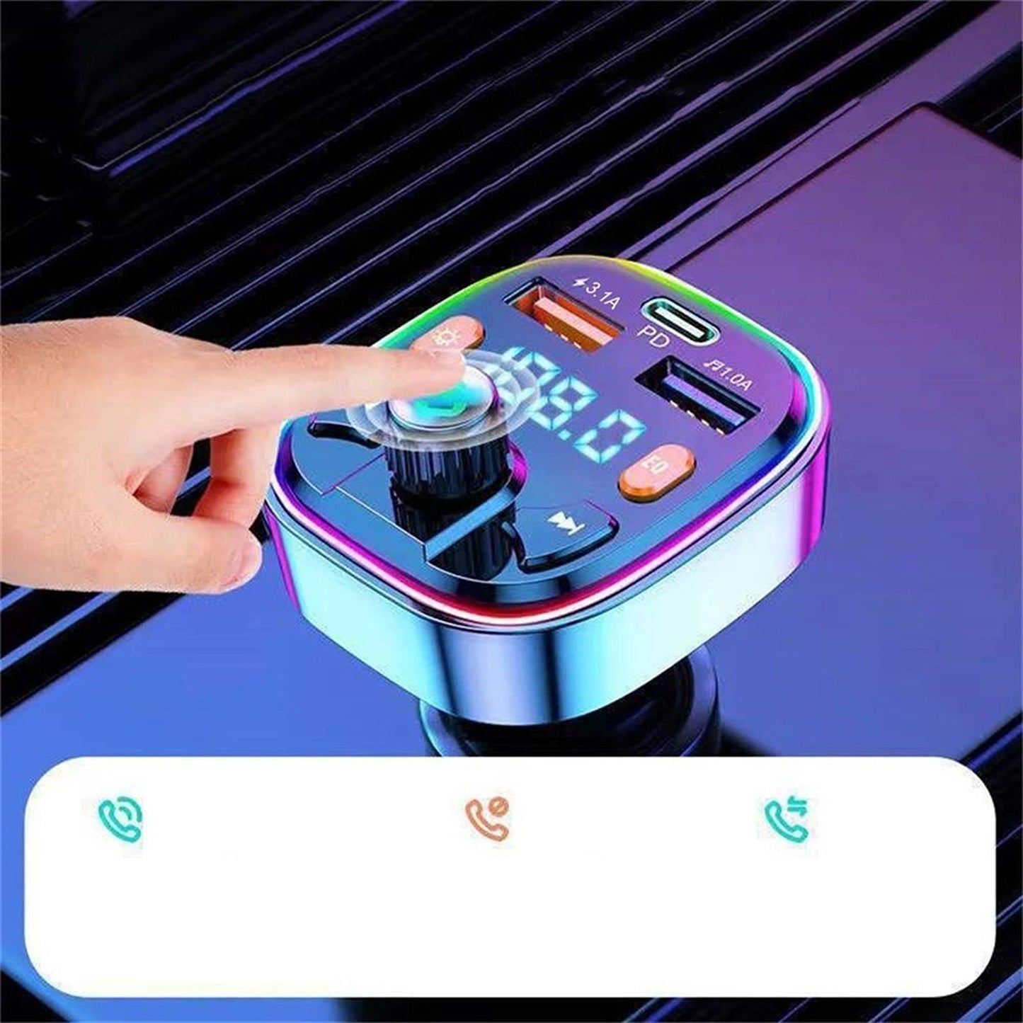 Car FM Transmitter Handsfree Kit MP3 Player Adapter Bluetooth Charger