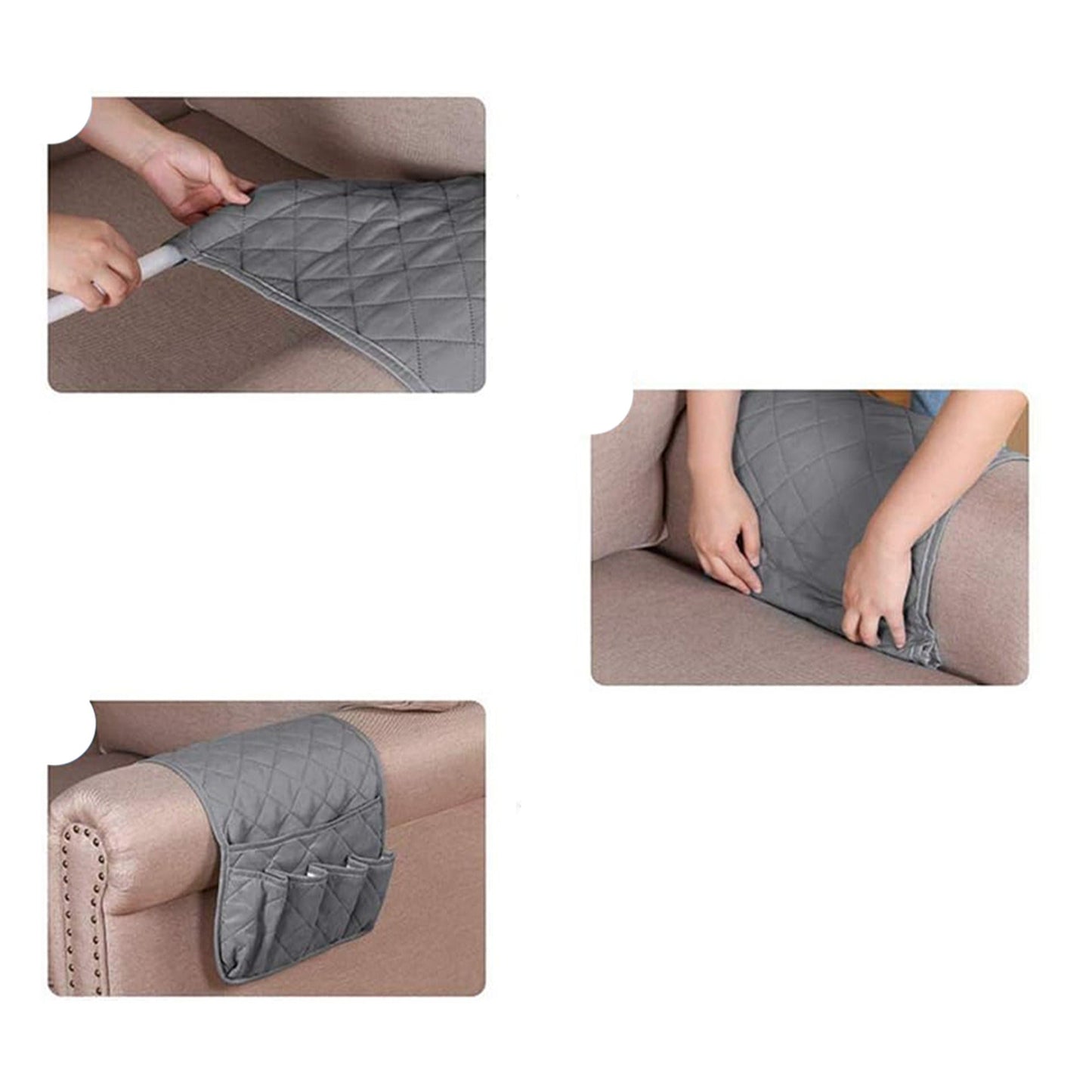 Armrest Organizer with 5 Pockets for Couch and Sofa Remote Storage