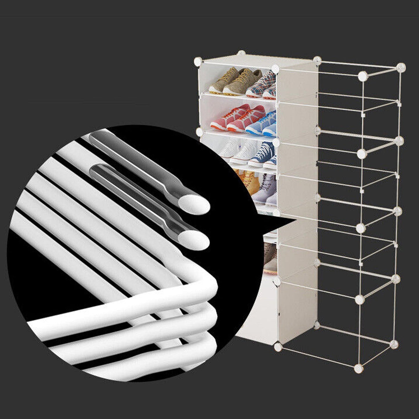 DIY Portable Stackable Shoe Rack Organizer Cube Storage