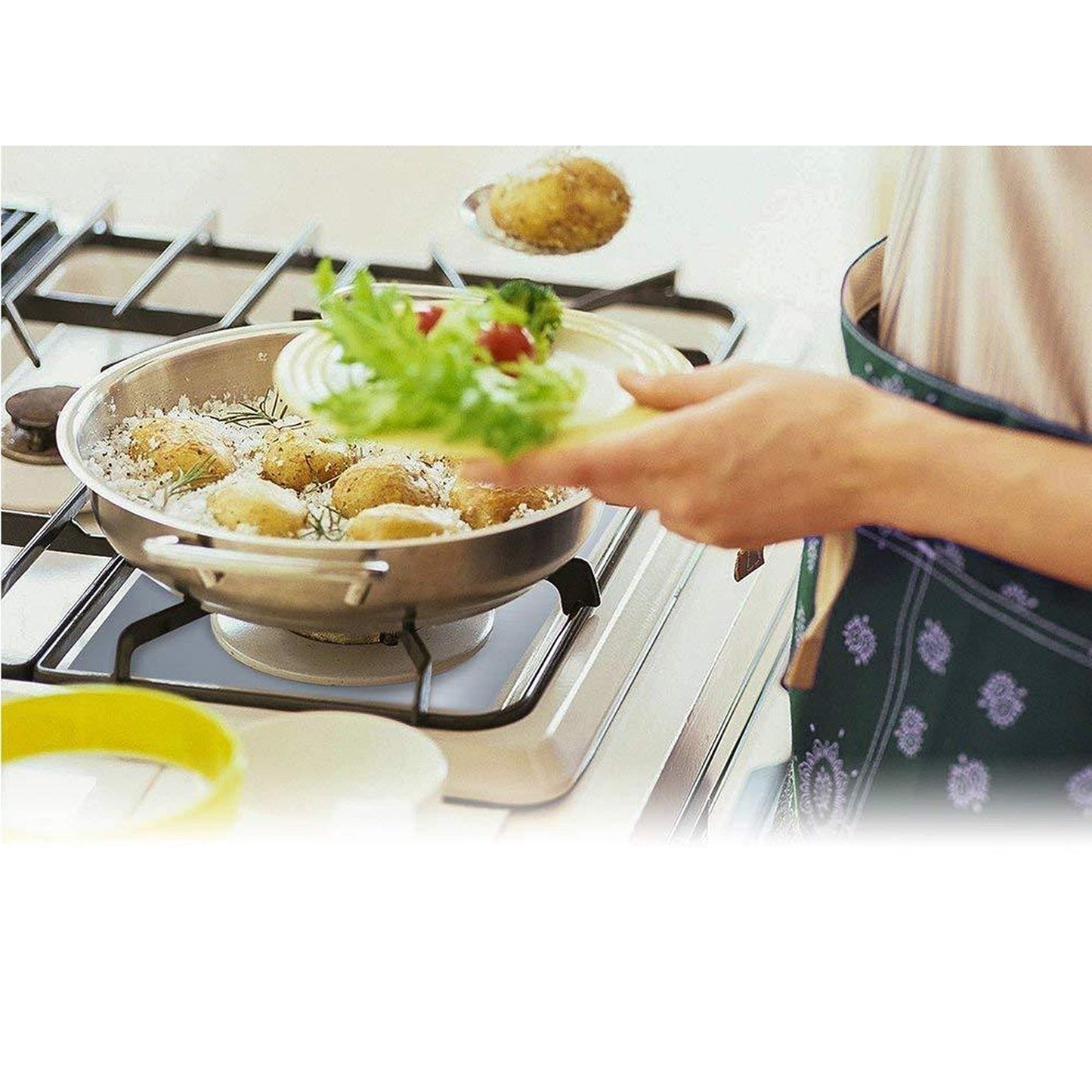 16pcs Stove Burner Covers Reusable Non-Stick Gas Range Protectors