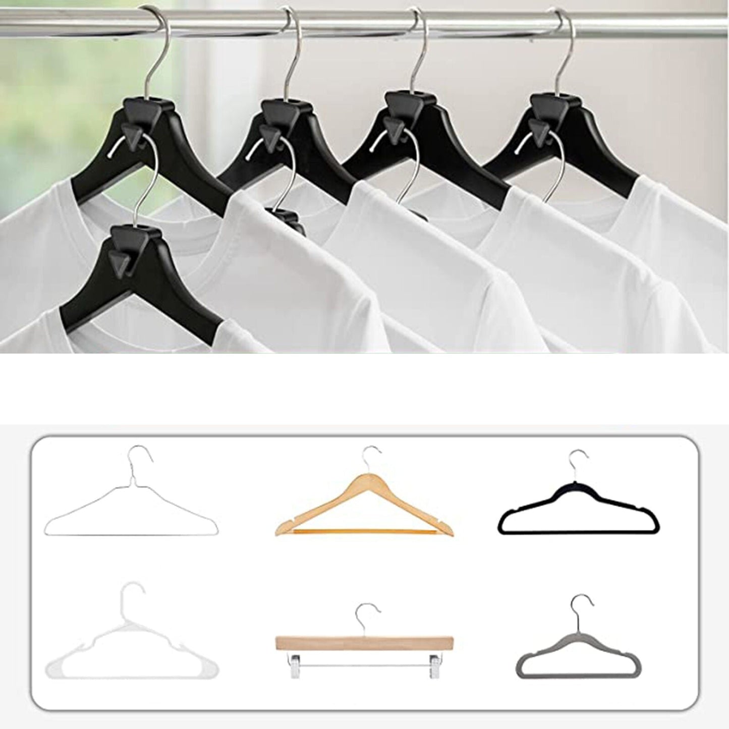 18pcs Space Saving Triangle Clothes Hanger Connector Hooks