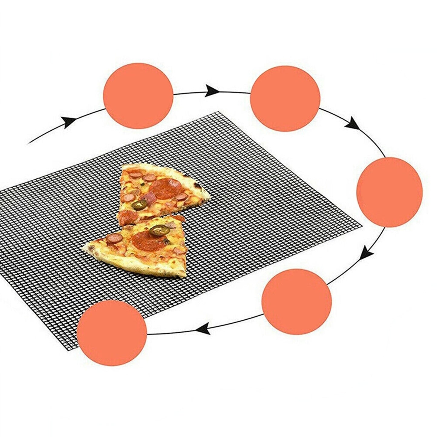 BBQ Mesh Grill Mat Non-Stick Liner for Cooking Barbecue Wire Baking Pad