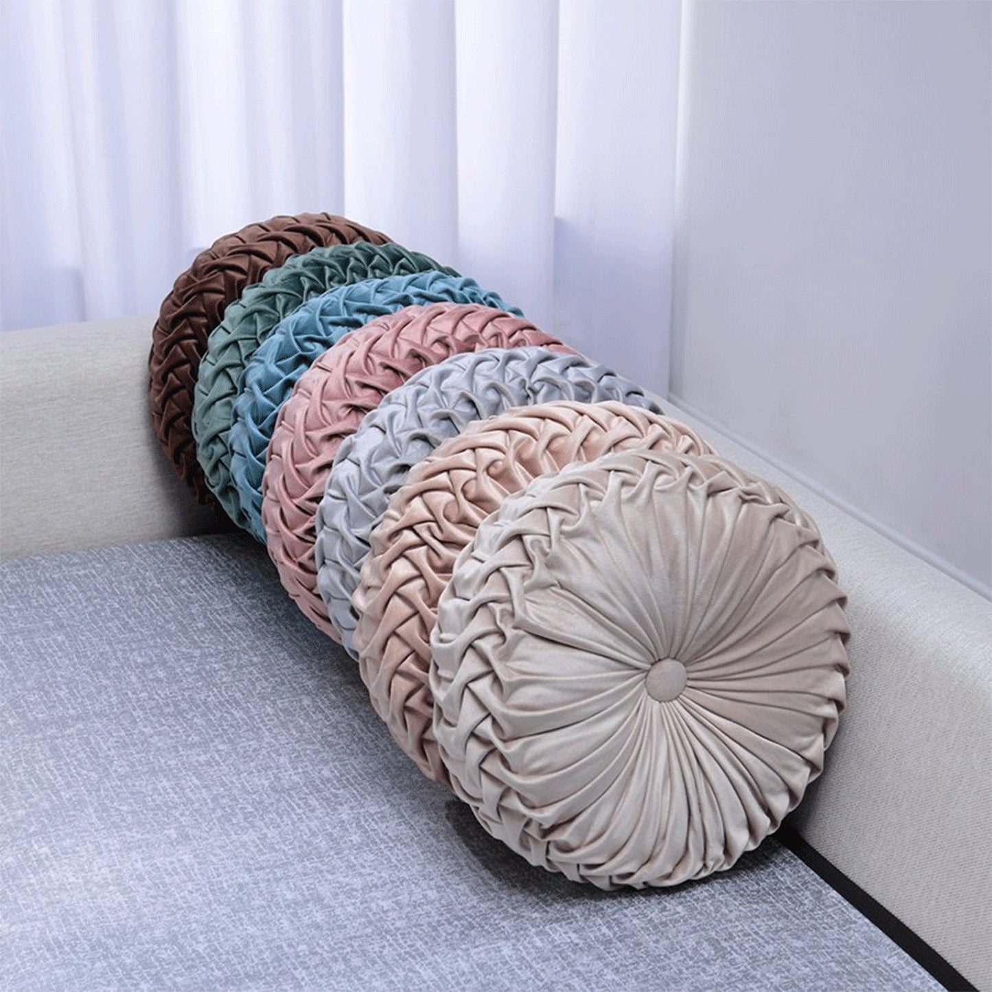 Round Pumpkin Design Tatami Chair Cushion Decorative Throw Pillow for Home