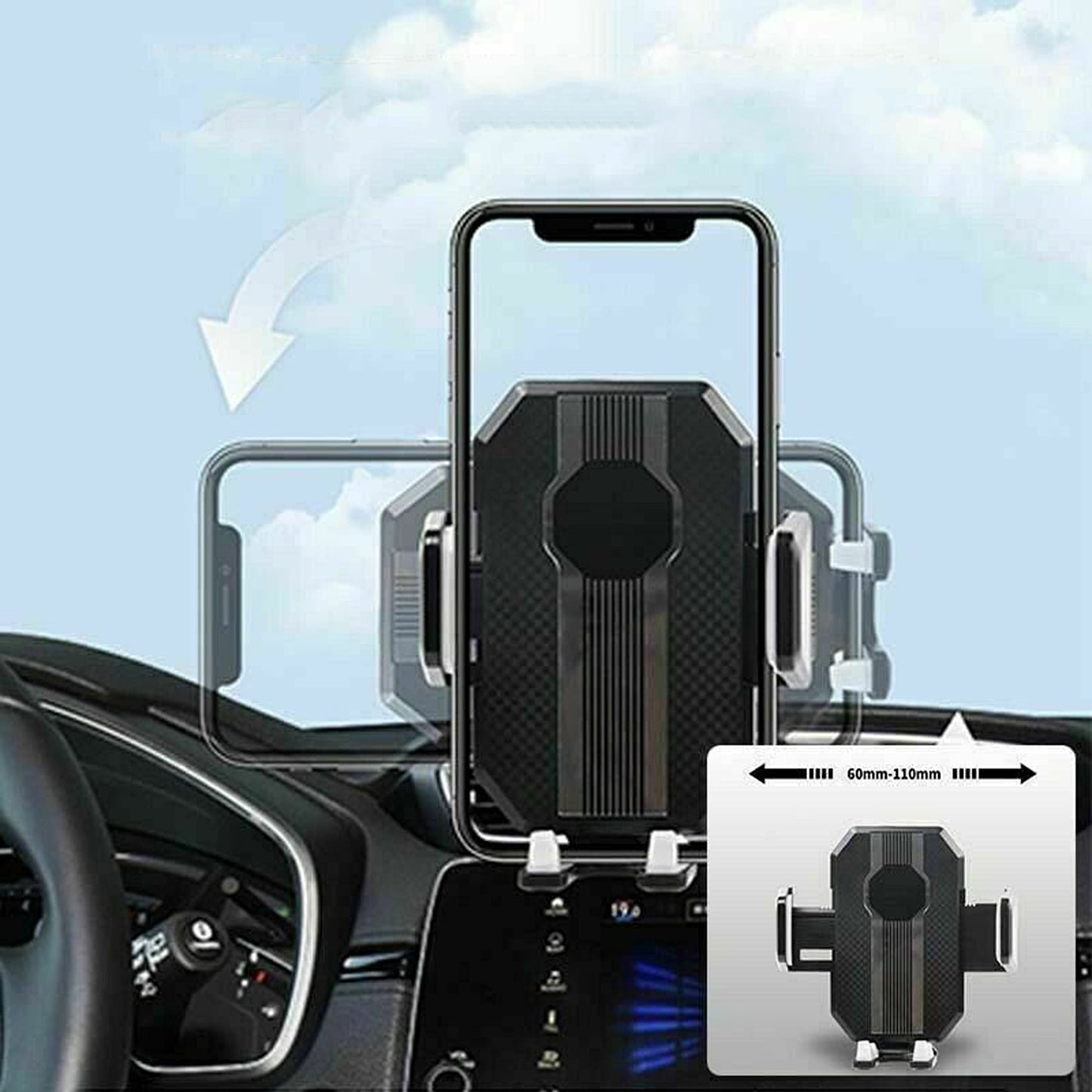 Super Adsorption Car Phone Mount Stackable Center Console Holder