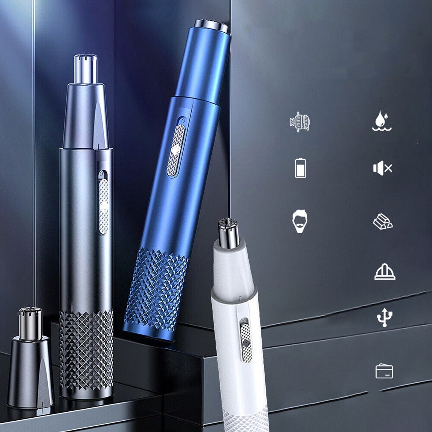Electric Nose Ear Hair Trimmer with Eyebrow Clipper Rechargeable