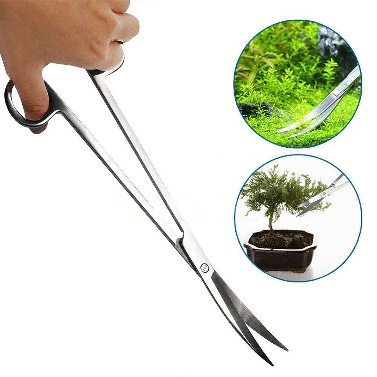 5pcs Aquarium Maintenance Tool Kit Stainless Steel Plant Tweezers Scissors Set