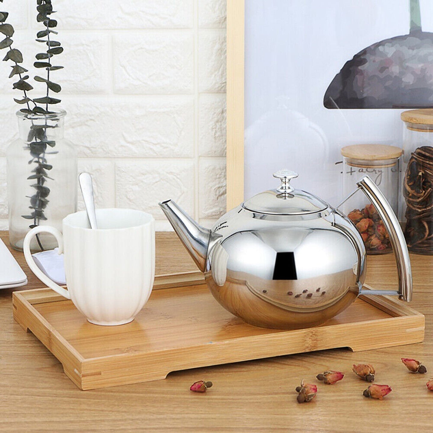Stylish Modern Teapot with Stainless Infuser 2L