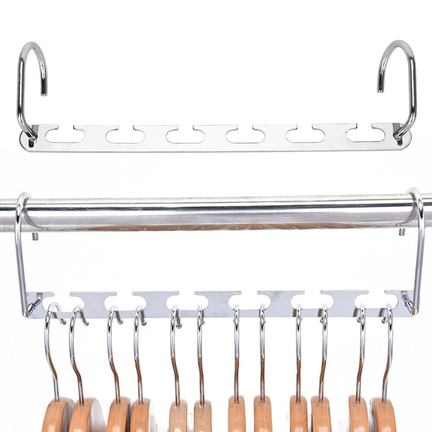 6pcs Multi-Function Metal Hook Space Saver Clothes Hangers