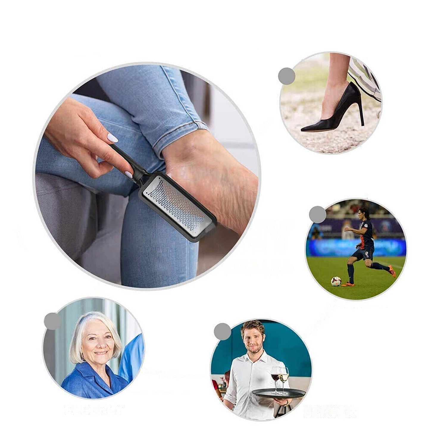 Pedicure Foot File Stainless Steel Scraper Grater Callus Remover